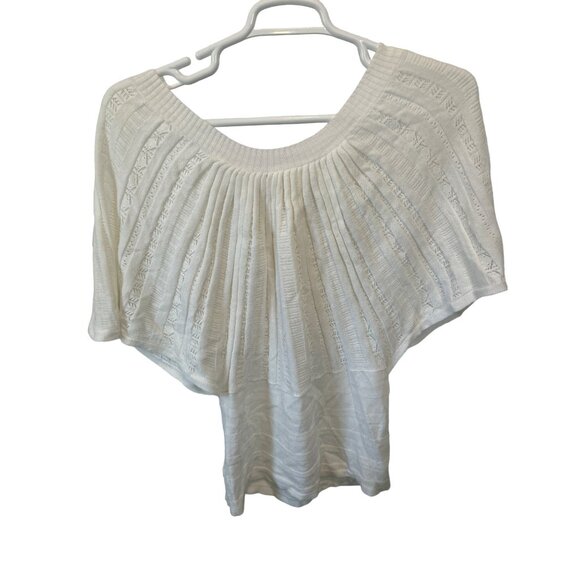 Derek Heart Women’s‎ Medium Off-Shoulder Knit Ribbed Sweater Cottagecore - Picture 1 of 7